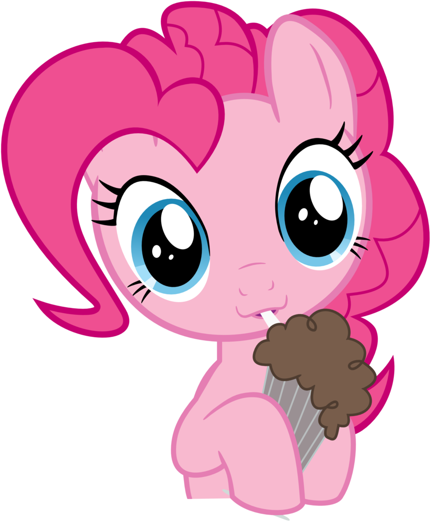 Pinkie Pie Drinking Her Chocolate Milkshake - Pinkie Pie Milkshake (900x1125)