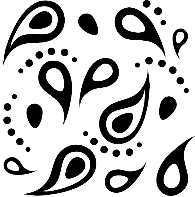 Drops Paisley, Pattern, Ornaments, Drops - Simple Background Designs To Draw (633x640)