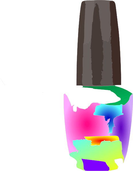Spilled Nail Polish Bottle Clip Art - Free Nail Polish Clipart (462x594)