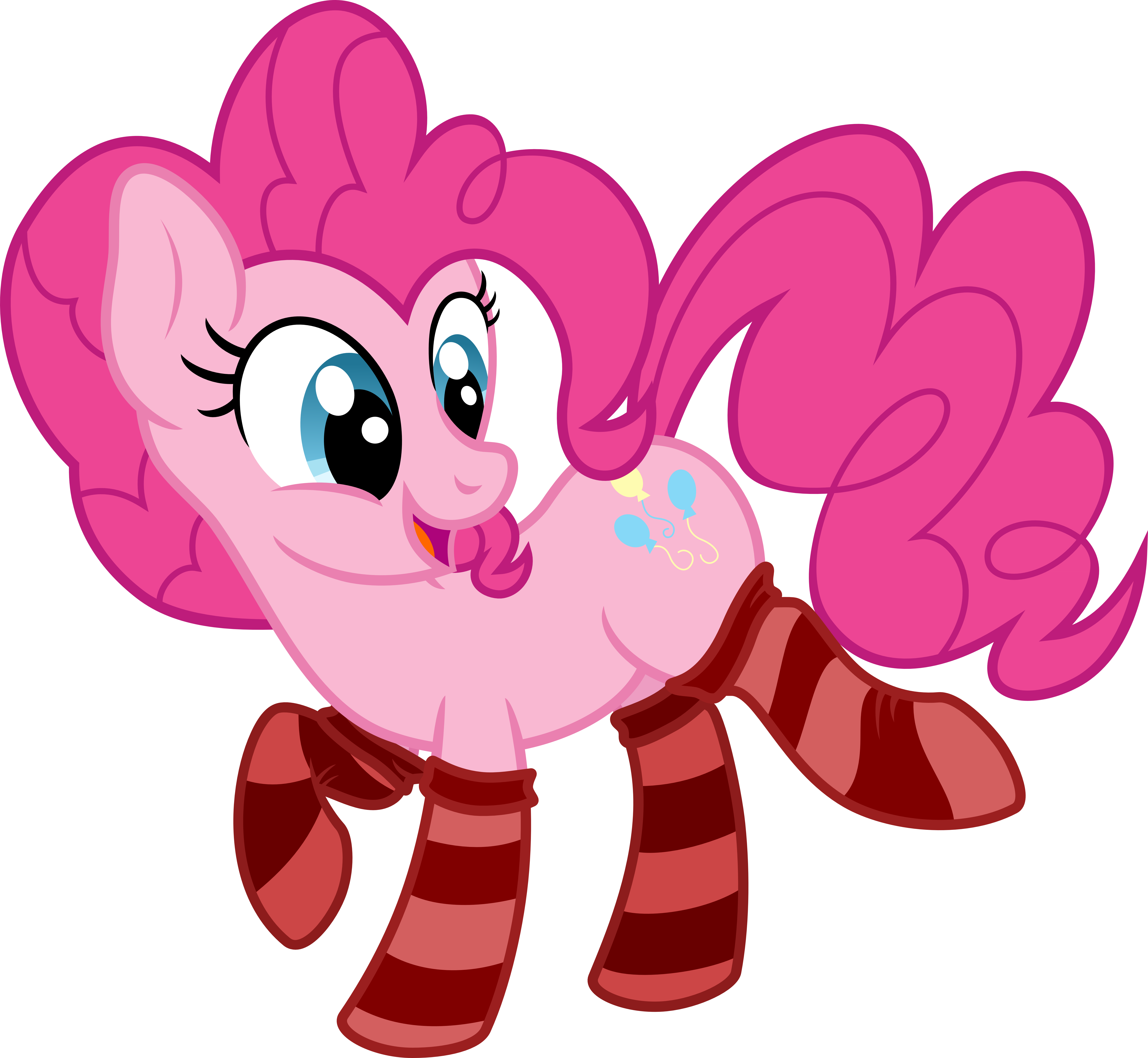 Pinkie Pie-is In Striped Socks [commission] By Kysss90 - Mlp Pinkie Pie In Socks (6513x6000)
