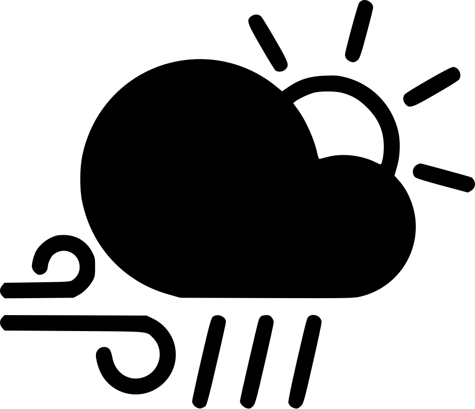 Day Wind Cloud Rain Sun Svg Png Icon Free Download - Cloud (980x845)
