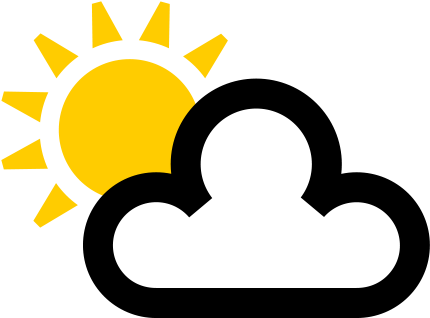 79° - Sun And Cloud Weather Symbol (512x512)