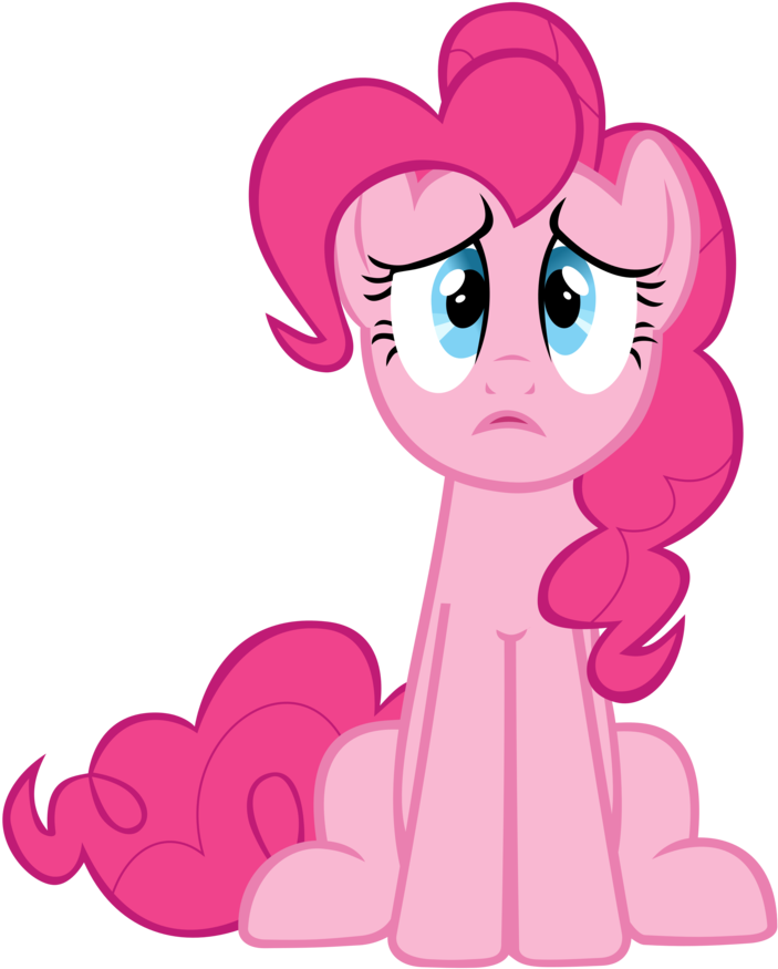 Pinkie Pie Worry By Freak0uo Pinkie Pie Worry By Freak0uo - Mlp Pinkie Pie Sitting (900x900)