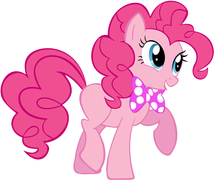Pinkie Pie With Bowtie By Ninjamissendk - Cartoon (900x717)