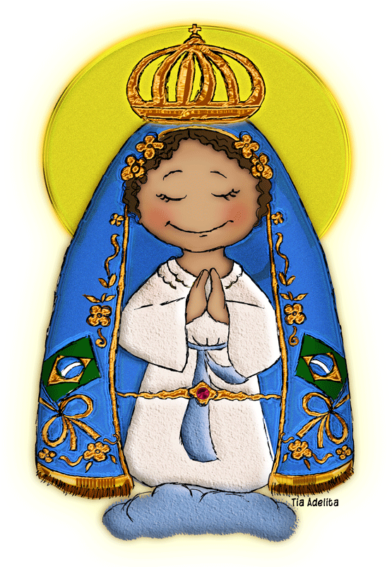 Nossa Senhora Aparecida Desenho - Nossa Senhora Aparecida Crianças (564x800)