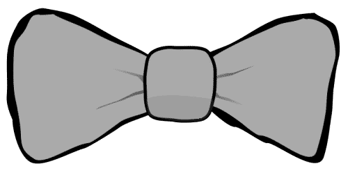 Gray Clipart Bowtie - Bow Tie Clip Art (500x249)