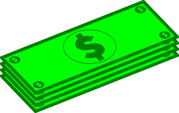 Money Con - Money Bill Clip Art (600x380)