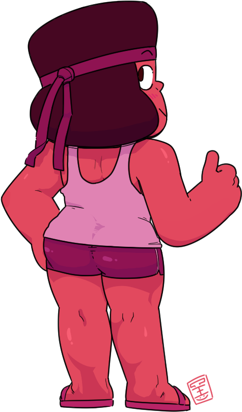 Drawing This Made Me Think About Ruby Wearing Non - Steven Universe Ruby Drawing (652x865)
