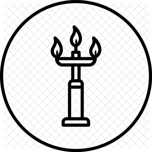 Candle, Lamp, Diya, Diwali, Celebration, Decoration - Diya Clipart Black & White (512x512)