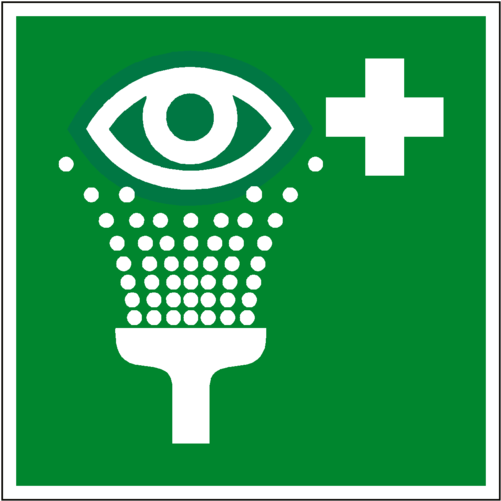 Eyewash Station Symbol Sign - First Aid Eye Wash Sign 200 X 200 Rigid (600x600)