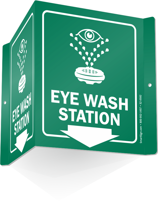 Zoom, Price, Buy - Smartsign By Lyle S2-0583-al-14 Eye Wash Station Aluminum (628x800)
