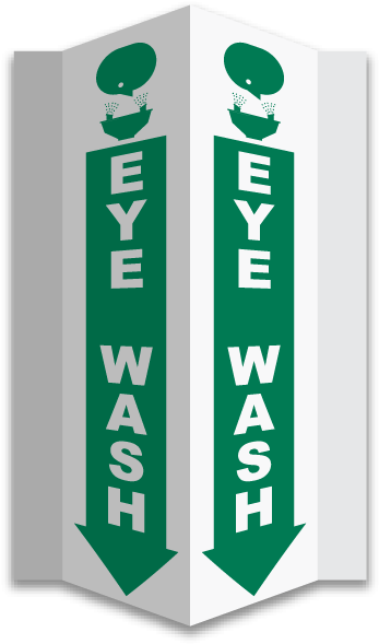 3-way Eye Wash Sign - Eyewash (352x600)