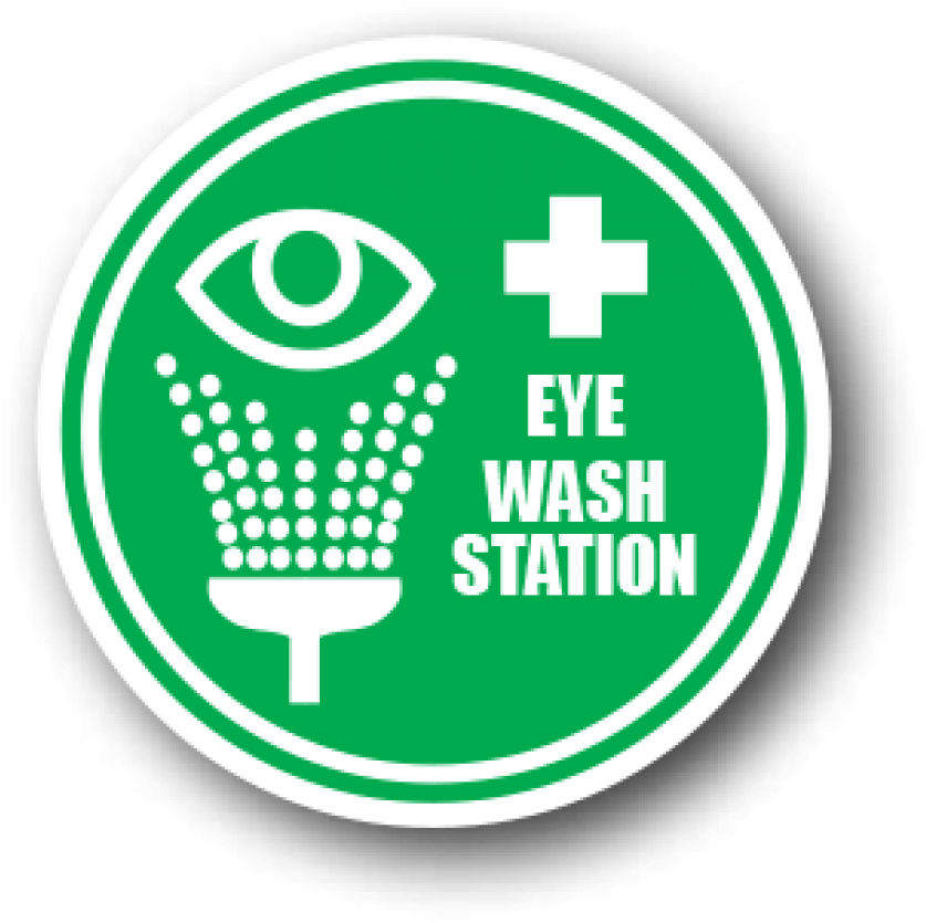 Eye Wash Symbol Download - Eye Wash Station Safety Sign (975x1000)