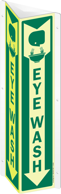 Projecting Aluminum Eyewash Sign - Smartsign By Lyle S-4646-av-18 Fire Blanket Projecting (262x800)
