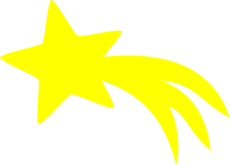 Clip Art Shooting Star Clipart Shooting Star Clip Art - Shooting Star Templates To Print (450x322)