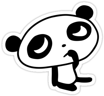 Cute Kawaii Panda\ - Cute Panda Sticker Png (375x360)