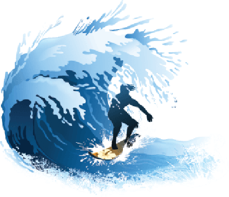 Wave Clipart Surf Wave - Surf Clipart Transparent (464x399)