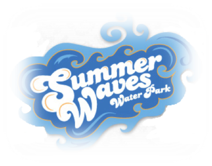 Wave Clipart Splash Park - Water Park Logo Png (448x356)