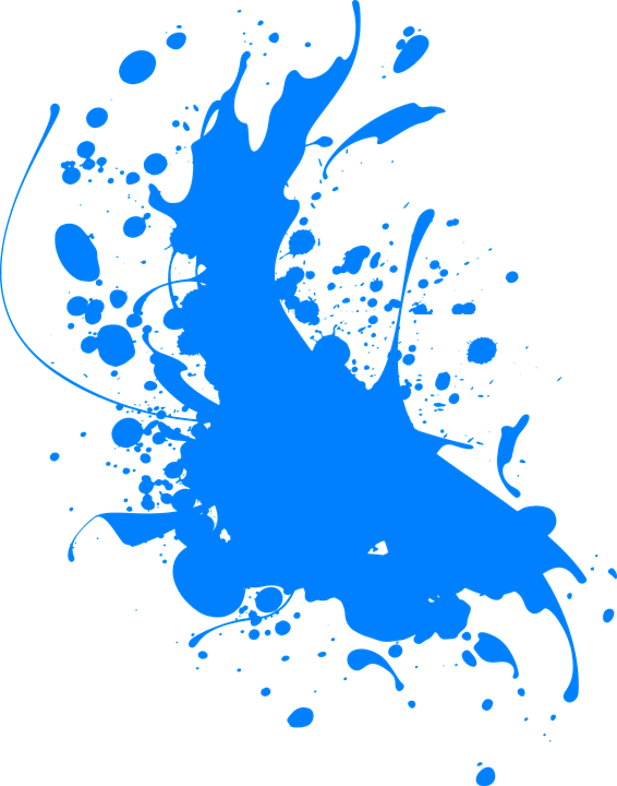 Collection Of Waves Cliparts Transparent - Blue Ink Spot Png (566x720)