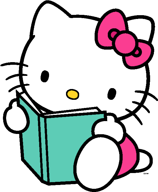Hello Clip Art Hostted - Back To School Hello Kitty (557x677)