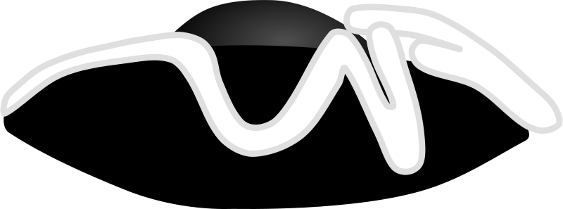 Free Three Cornered Hat - Pirate Hat Clip Art (800x297)