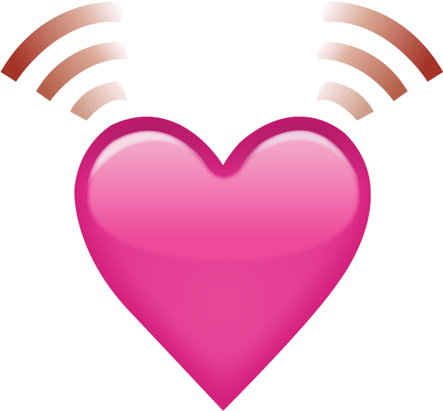 Beating Pink Heart Emojipngv=1480481034 - Pink Heart Emoji Transparent (640x640)