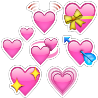 Emoji Heart Png Pin Strawberry Border On Pinterest - Small Heart Emoji Png (400x400)