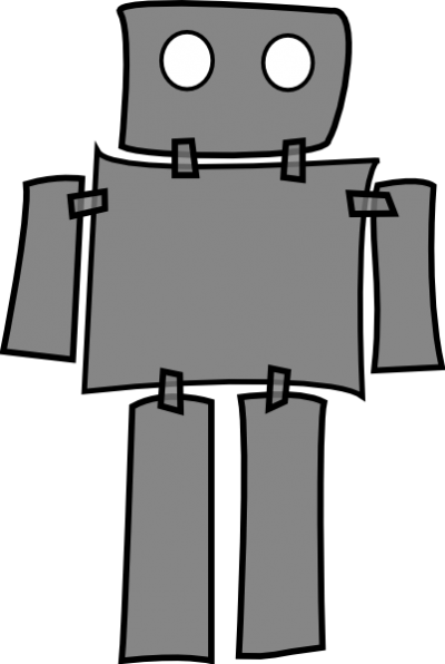 Clip Art Robot Clipart Image - Simple Robot Clipart (400x596)