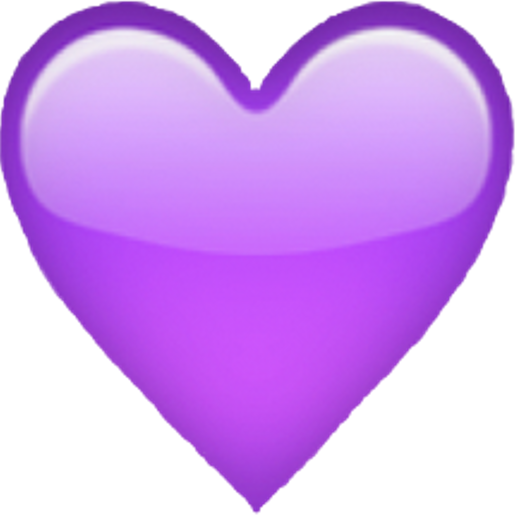 Queen Purple Heart Emoji Purpleheart Purpleheartemoji - Iphone Heart Emoji Png (1024x1024)