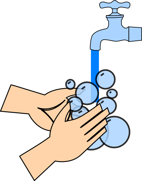 Washing Hands Clip Art At Clker Com Vector Clip Art - Hand Washing (468x598)