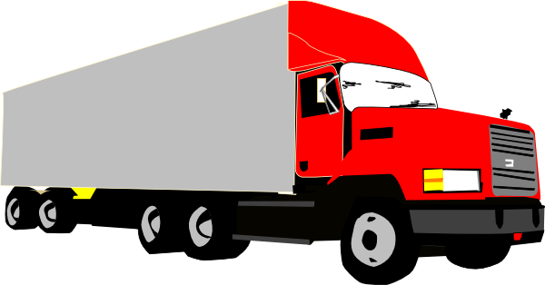 Truck Clipart - Trailer Truck (600x314)