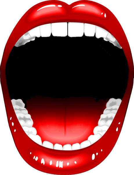 Big-mouth - Open Mouth Clipart Png (462x600)