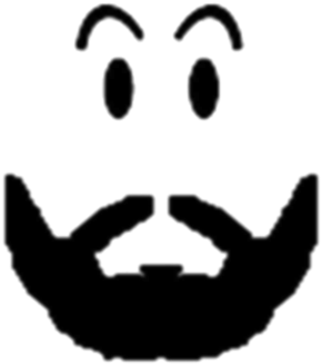 Shocked Beard Face - Face Roblox Png Cool (420x420)