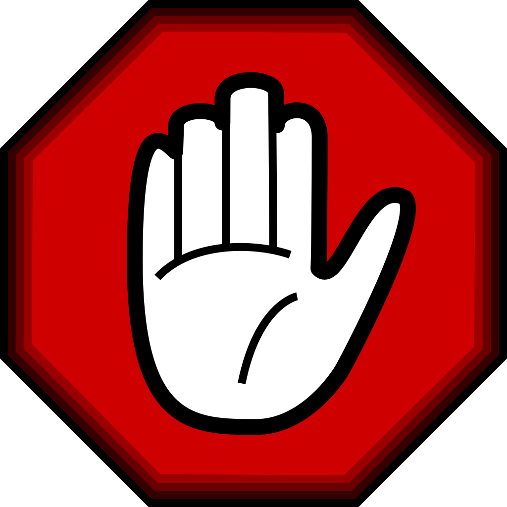 File - Stop Hand - Svg - Cartoon Hand Saying Stop (2048x2048)