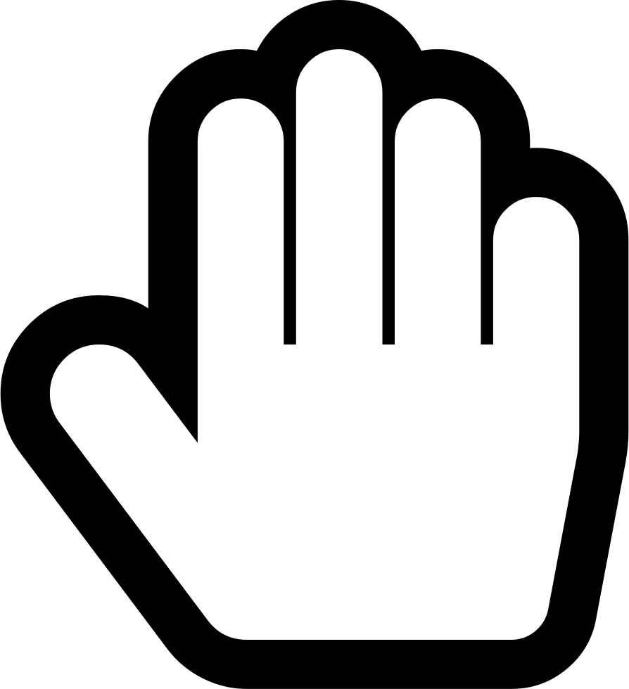 Hand Paper O Hand Stop O Comments - Hand Stop Icon Png (894x980)