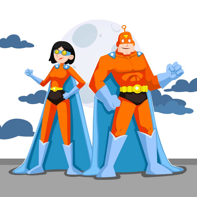 Clark Kent Diana Prince Superhero Cartoon - Superhero (800x800)