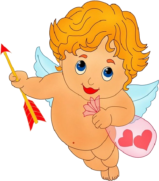 Cute Cupid Clip Art - Cupids Girl Clipart (600x600)