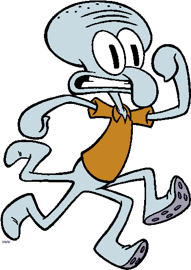 Sponge Bob, Clip Art, Spongebob, Illustrations - Lula Molusco Bob Esponja (403x561)