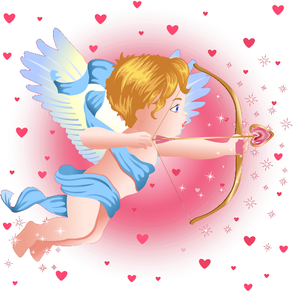Cupid Angel Love Clip Art - Angel Love Png (612x612)