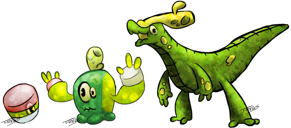 Sponge Fakemon By T-reqs - Cartoon (1024x427)