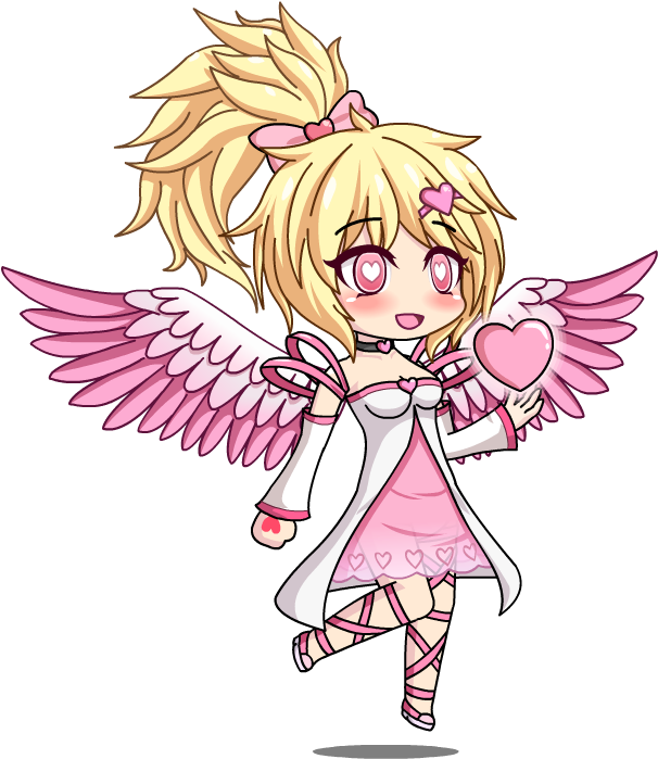 Valentine Cupid [gacha World] By Lunimegames - Gacha World Characters Chibi (609x705)