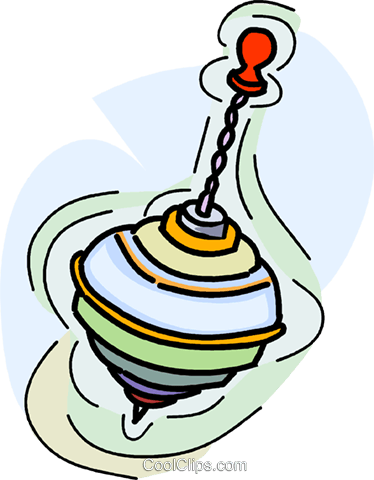 Spinning Top Royalty Free Vector Clip Art Illustration - Spinning Top Royalty Free Vector Clip Art Illustration (374x480)