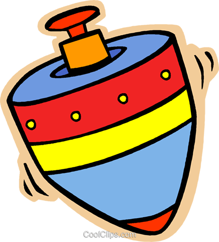 Spinning Top Royalty Free Vector Clip Art Illustration - Clip Art