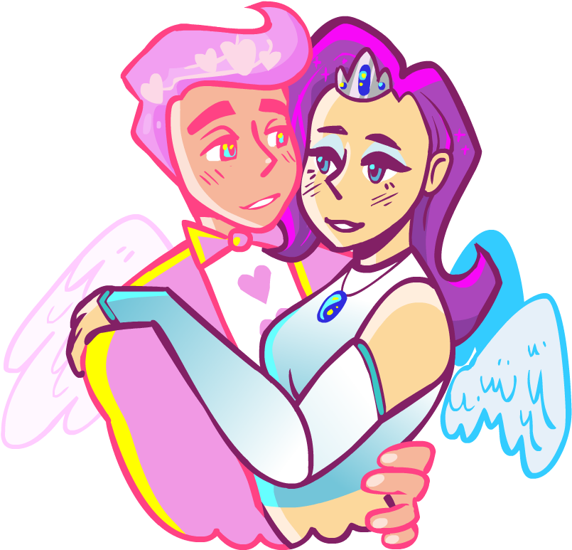 Cupid And Psyche [commission] By Dog-san - Cupid And Psyche (900x820)