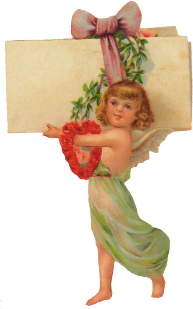Vintage Valentine Image Girl W Heart On Wrist - Simple Key To My Heart Necklace, Heart And Key Charm, (650x1034)