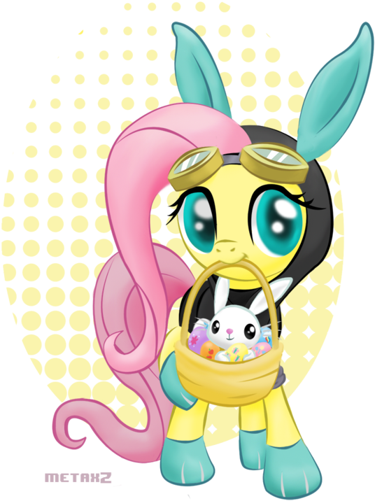 Metah2 Fluttershy Twilight Sparkle Rarity Derpy Hooves - Easter My Little Pony (600x765)