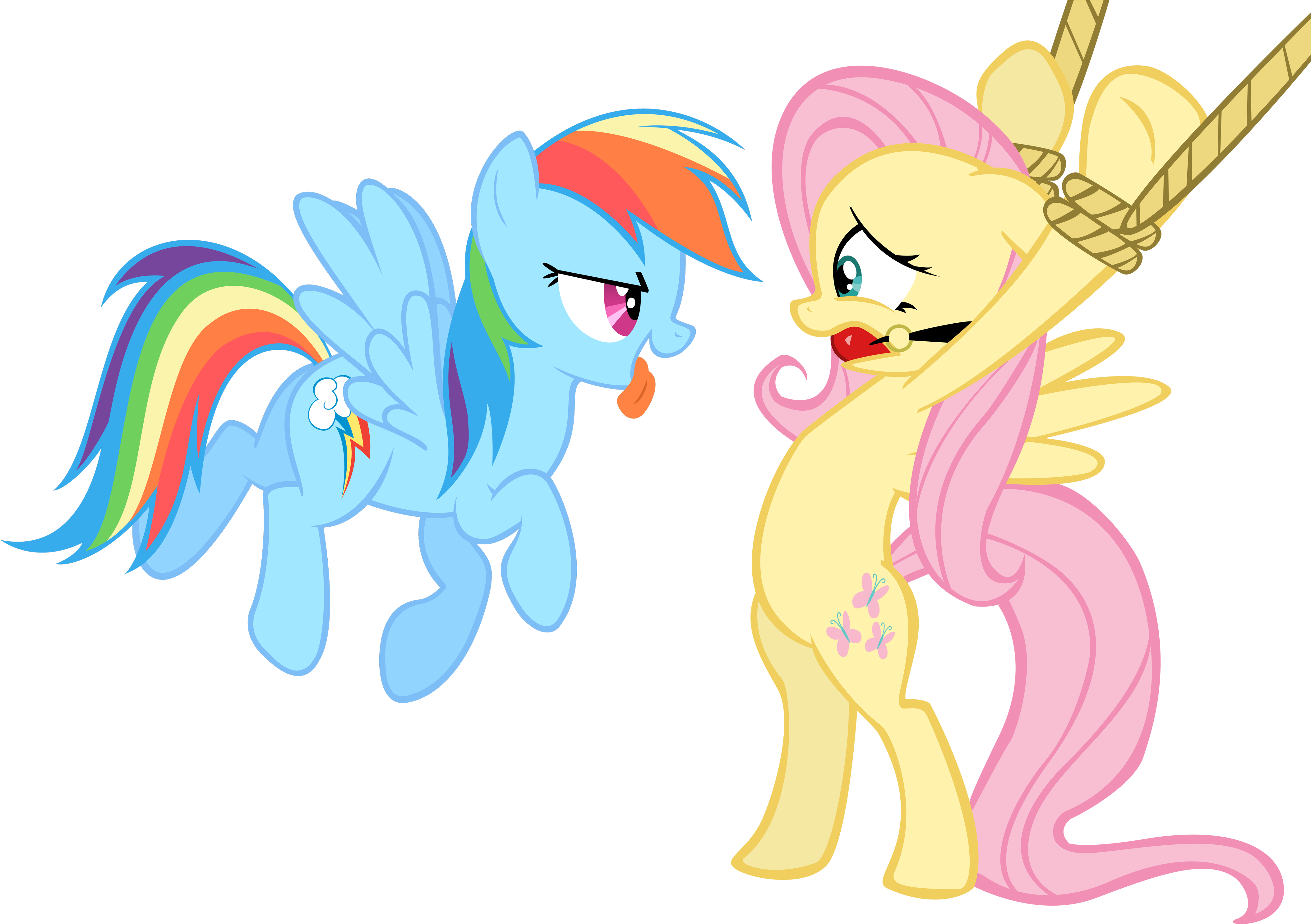 Rainbow Dash Fluttershy Fictional Character Mammal - My Little Pony Friendship (4375x2971)