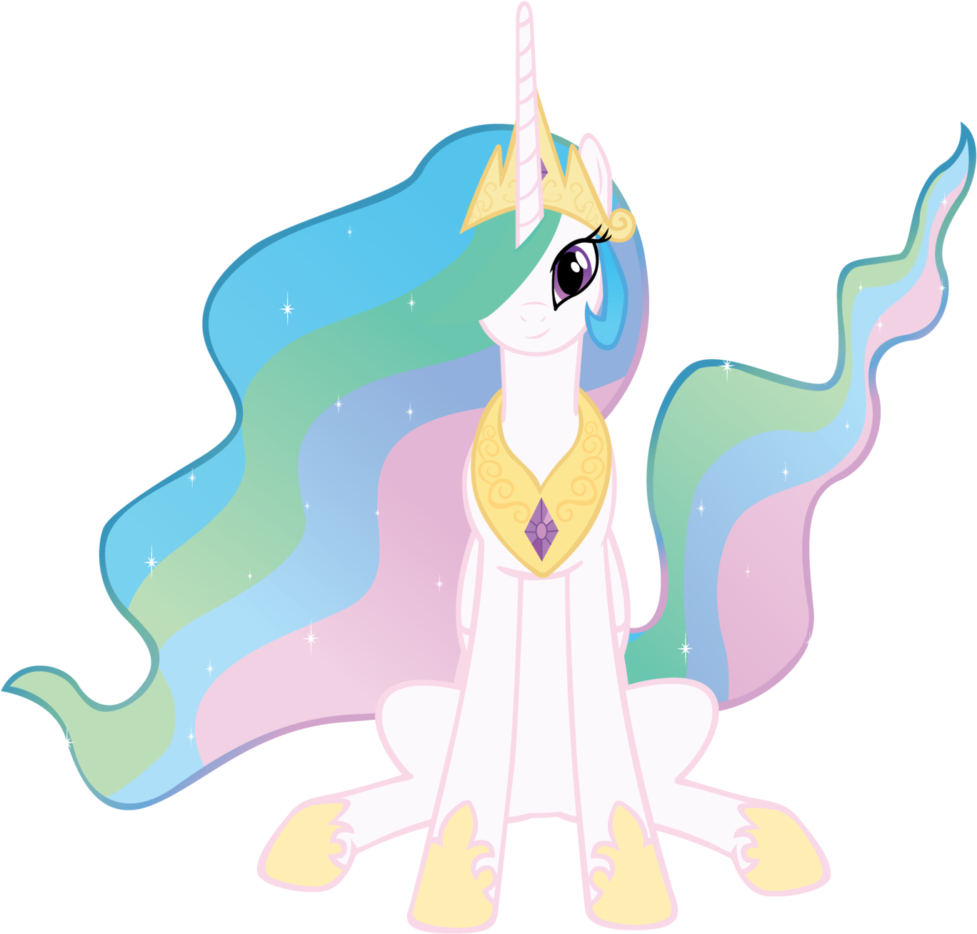 Pony Princess Celestia Rainbow Dash Princess Luna Pinkie - My Little Pony Celestia Sit (1600x1524)