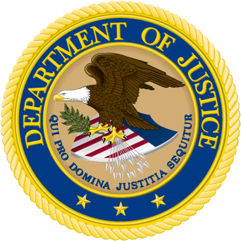 Us Department Of Justice - Department Of Justice Usa Logo (495x495)