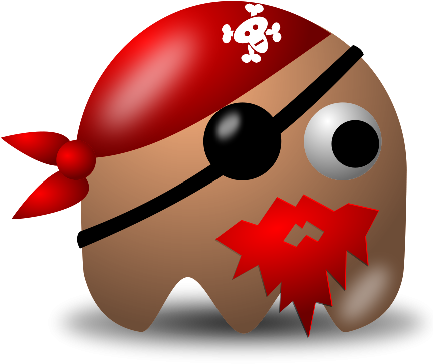 Red Beard Clipart, Vector Clip Art Online, Royalty - Funny Pacman (900x900)